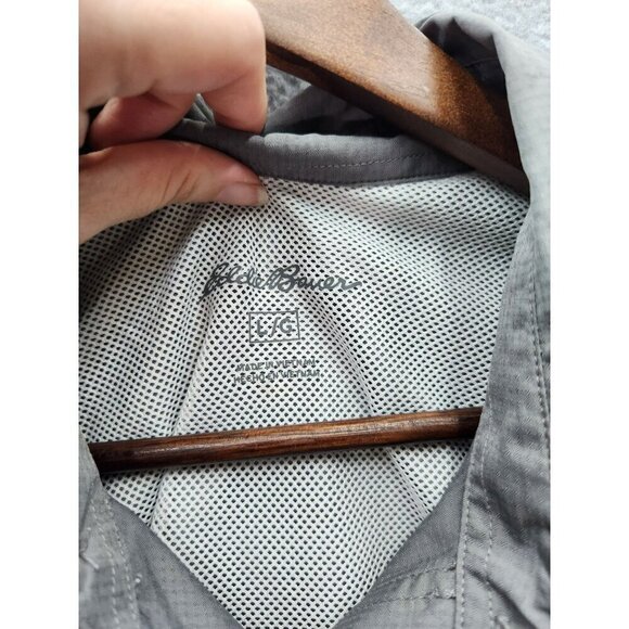 Eddie Bauer Mens Tech Woven Short Sleeve Shirt Large Gray NWT - Picture 2 of 6